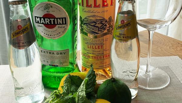 Martini, Tonic, Lillet,