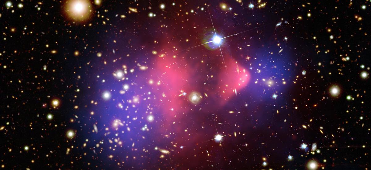 composite image of the Bullet Cluster